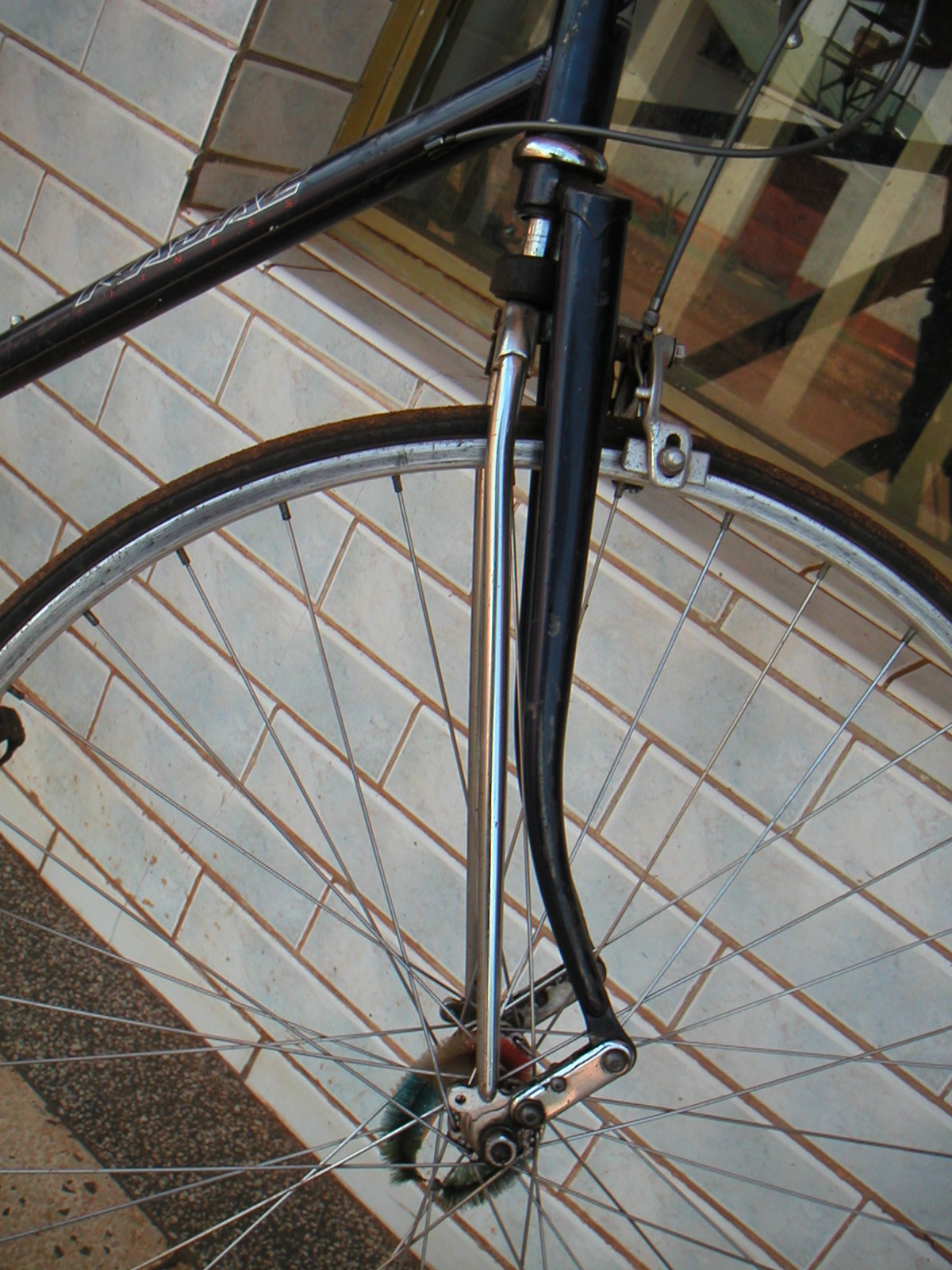 Federgabel eines Fahrrads